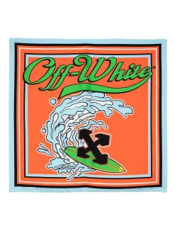 Women Off-White Logo-print Silk Scarf