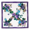 Women Off-White Floral-print Silk Scarf