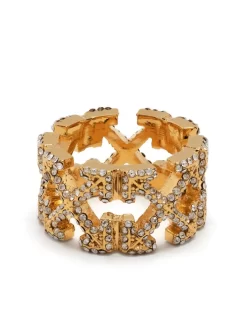 Women Off-White Arrows Crystal Pavé Ring