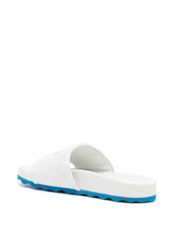 Men Off-White Quotes-print Contrast-sole Slides -Off-White 19351427 42528778 1000