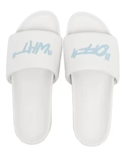Men Off-White Quotes-print Contrast-sole Slides -Off-White 19351427 42528782 1000