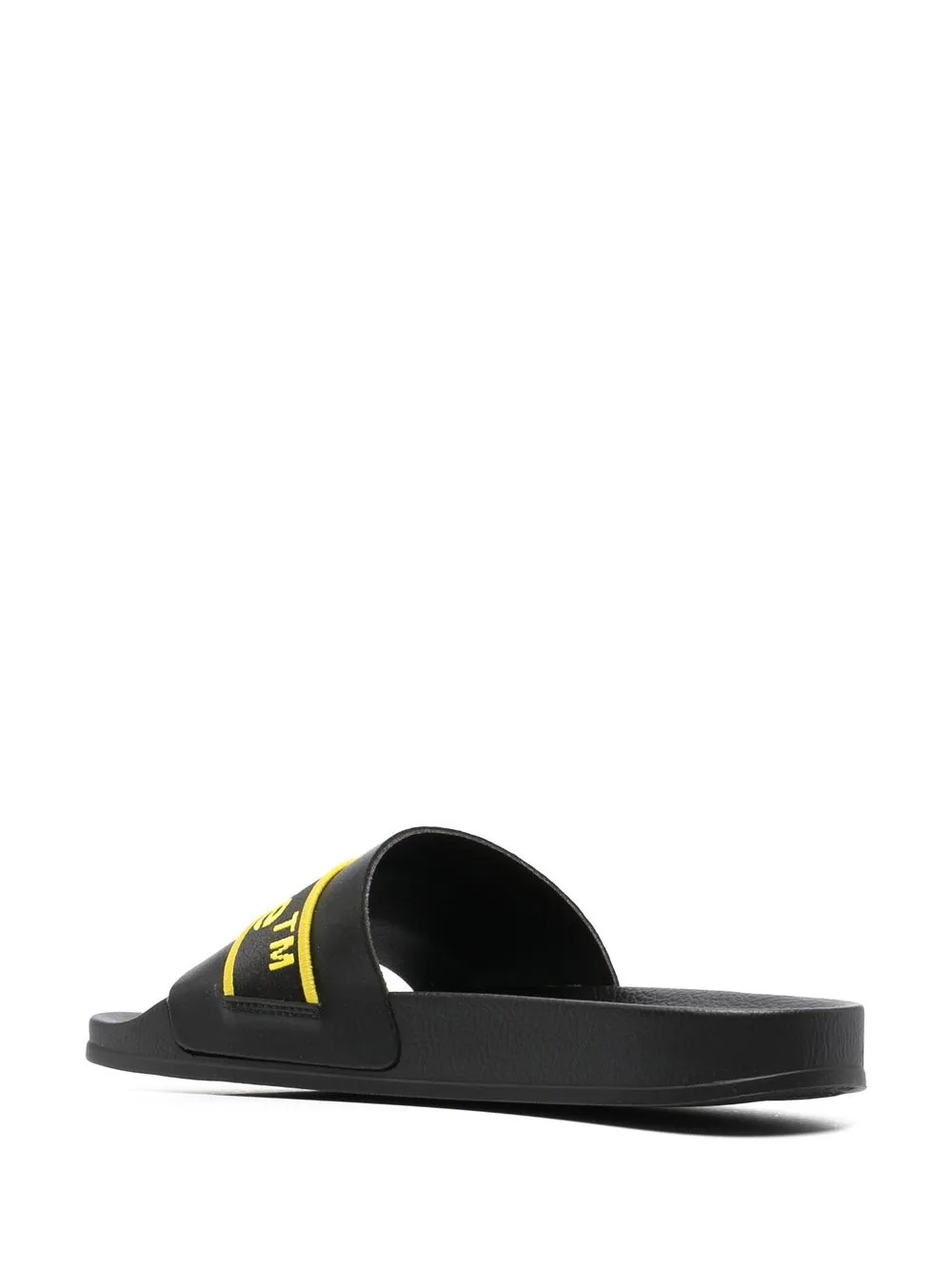 Men Off-White Logo-print Leather Slides 3 Men Off-White Logo-print Leather Slides - Image 3