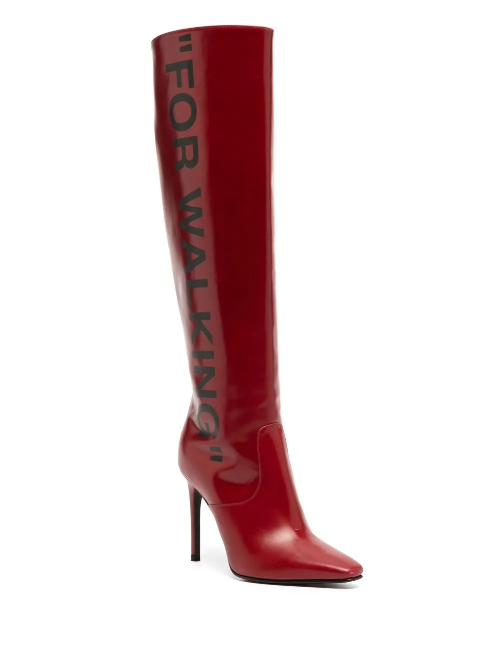 Women Off-White Knee-high 'For Walking' Boots 2 Women Off-White Knee-high 'For Walking' Boots - Image 2