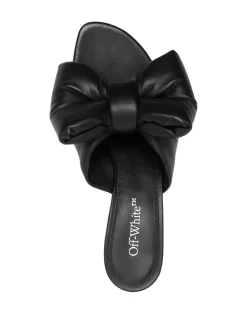 Women Off-White Allen Bow-detail Leather Mules -Off-White 19489385 43555282 1000