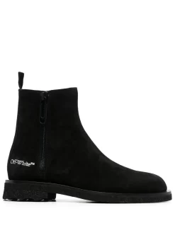 Men Off-White Logo-print Ankle Boots