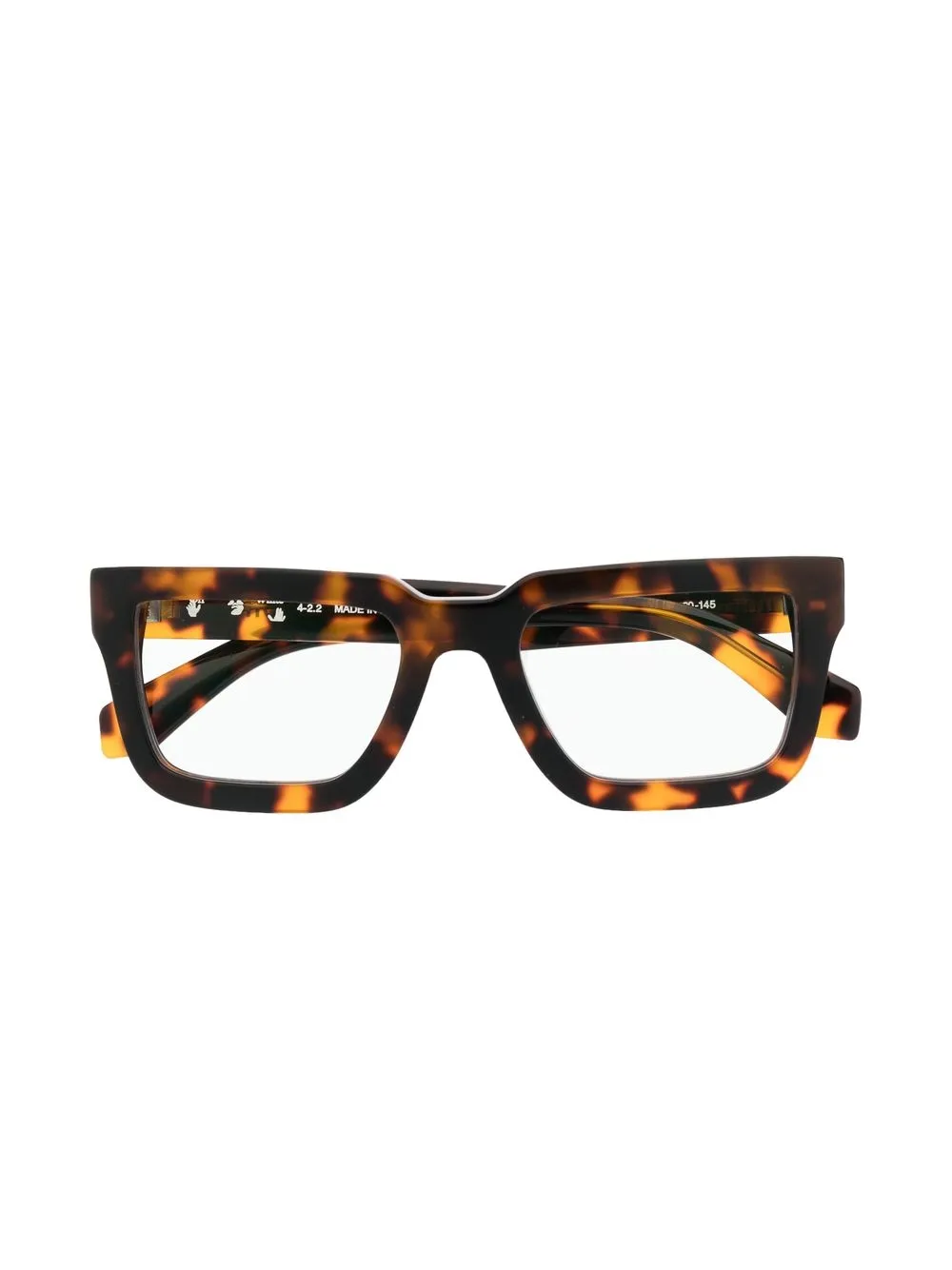Women Off-White Tortoiseshell Square-frame Optical Glasses 1 Women Off-White Tortoiseshell Square-frame Optical Glasses