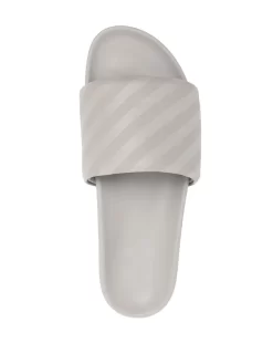 Men Off-White Diag-stripe Slides -Off-White 19583606 43810115 1000