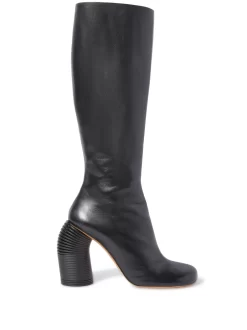 Women Off-White Runway Square-toe Leather Boots