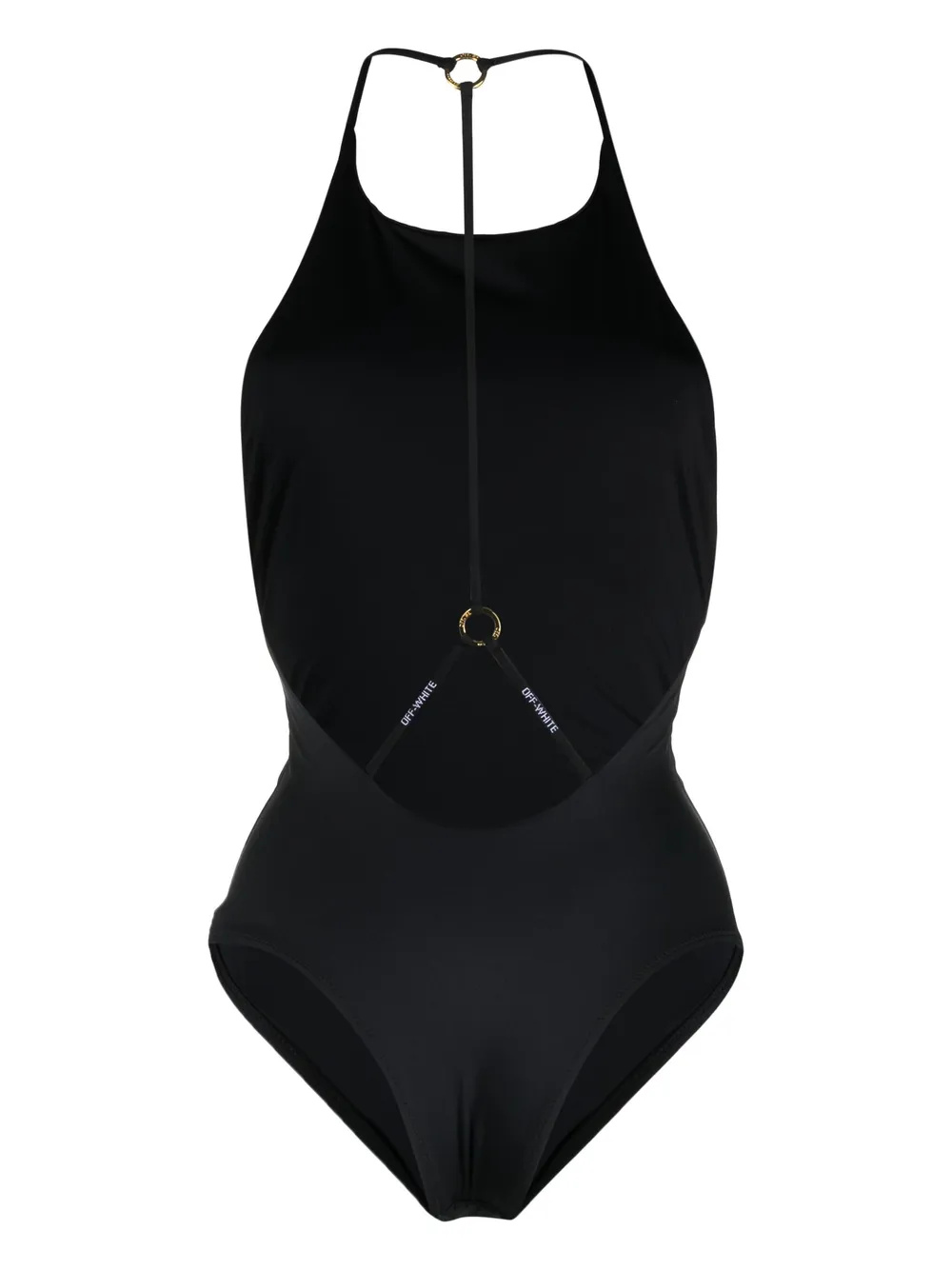 Women Off-White Logo-print Ring-detail Swimsuit 2 Women Off-White Logo-print Ring-detail Swimsuit - Image 2