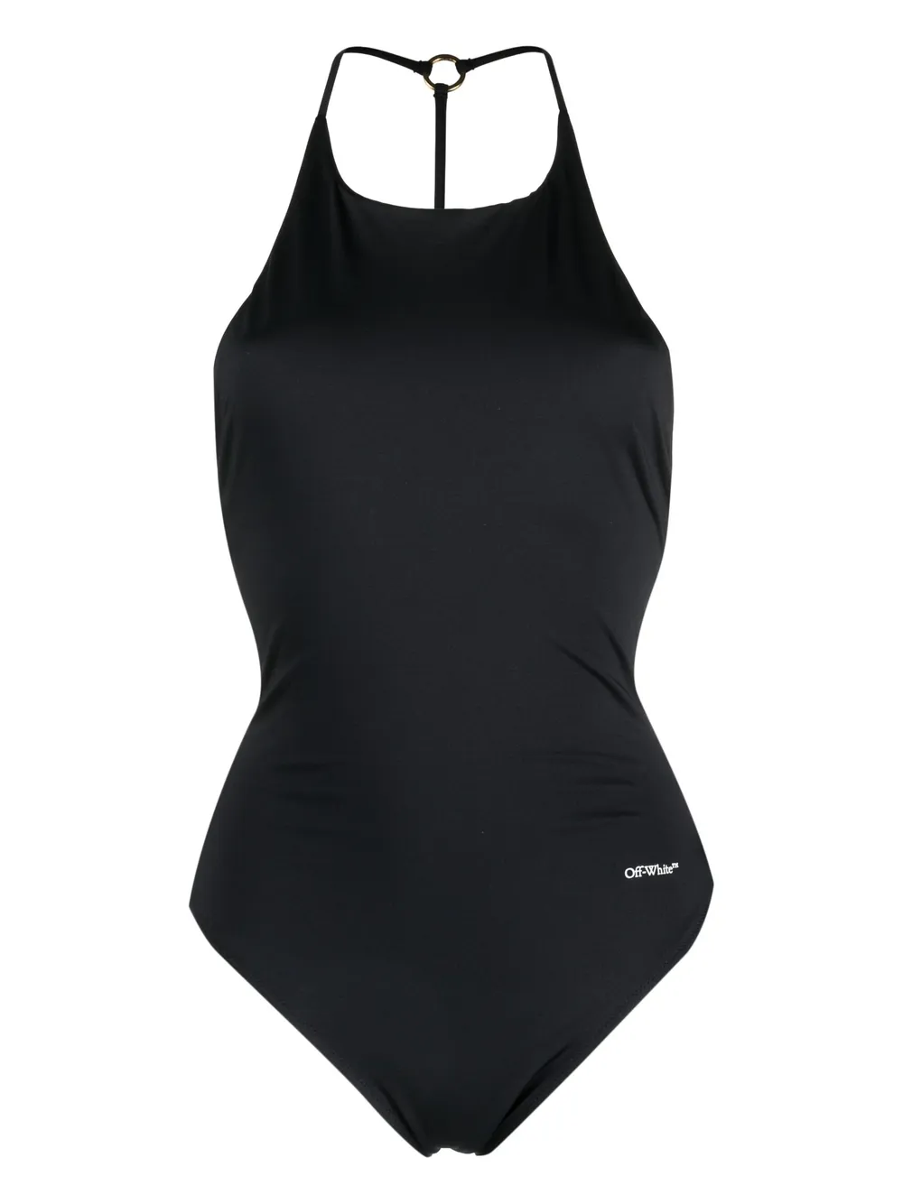 Women Off-White Logo-print Ring-detail Swimsuit 1 Women Off-White Logo-print Ring-detail Swimsuit