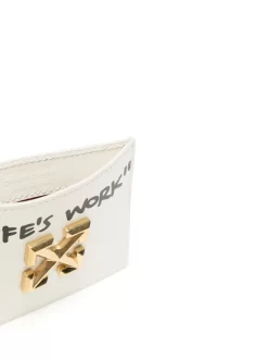 Women Off-White Jitney Leather Cardholder -Off-White 19850679 44624239 1000