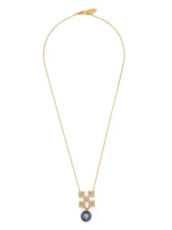 Women Off-White Arrows Crystal-embellished Pearl Necklace 5 Women Off-White Arrows Crystal-embellished Pearl Necklace -Off-White 19854204 44695972 1000