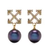 Women Off-White Arrows Crystal-embellished Pearl Earring