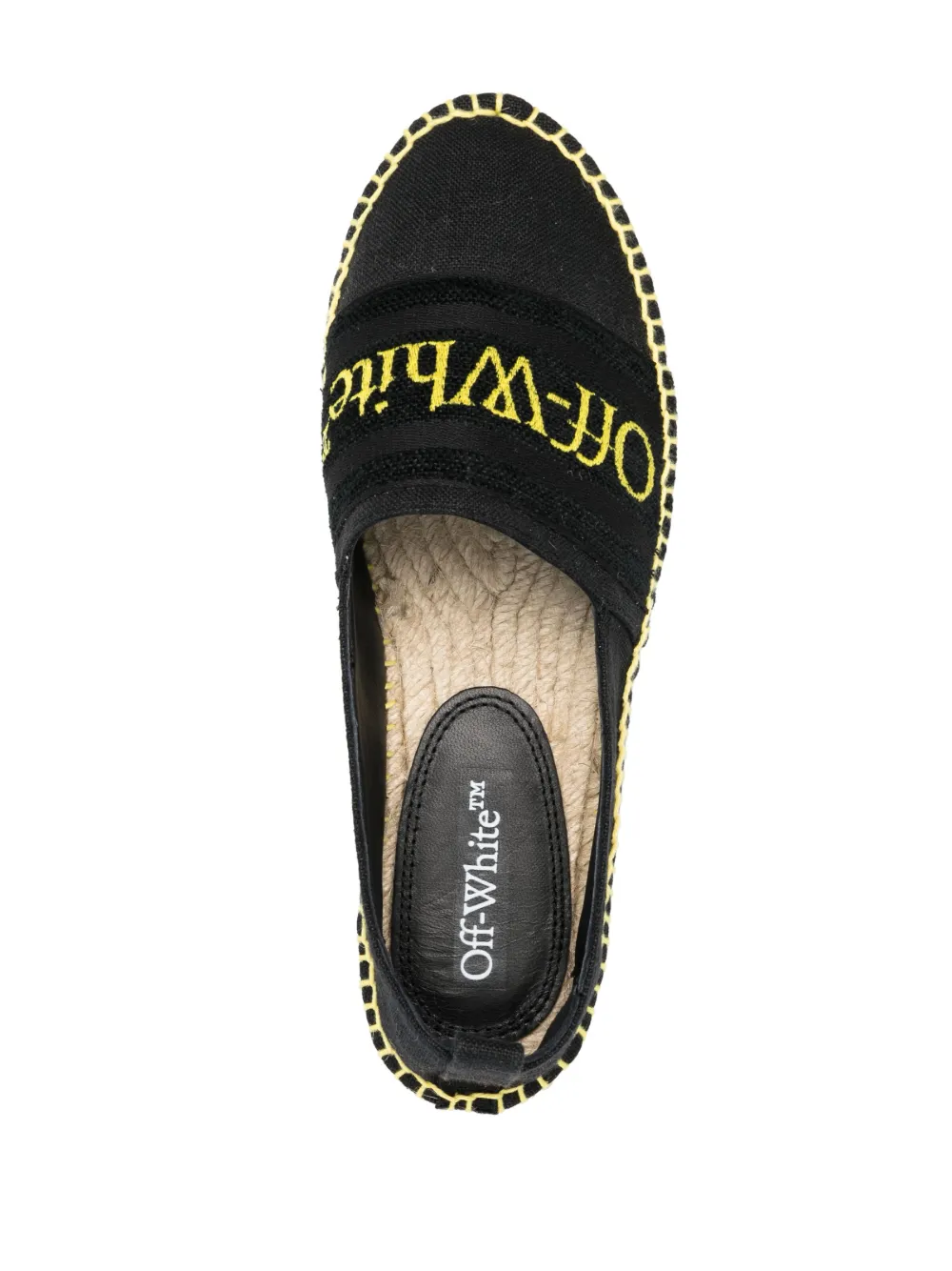 Women Off-White Logo-embroidered Espadrilles 4 Women Off-White Logo-embroidered Espadrilles - Image 4