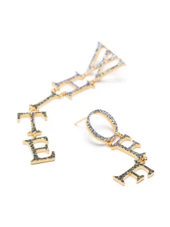 Women Off-White Crystal-embellished Logo Earrings -Off-White 20002735 45016909 1000
