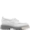Men Off-White Suede Boat Shoes