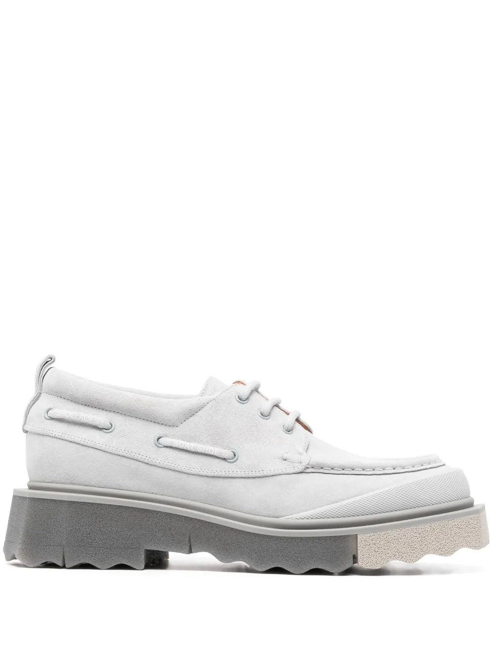 Men Off-White Suede Boat Shoes 1 Men Off-White Suede Boat Shoes