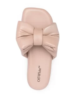 Women Off-White Bow-detail Leather Sandals -Off-White 20071204 45342810 1000