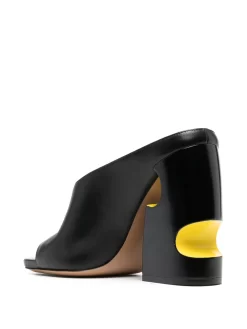 Women Off-White Pop Meteor 135mm Leather Mules -Off-White 20084205 45202607 1000