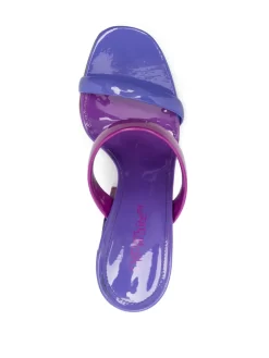 Women Off-White Shade Meteor 120mm Leather Mules -Off-White 20084363 45281160 1000