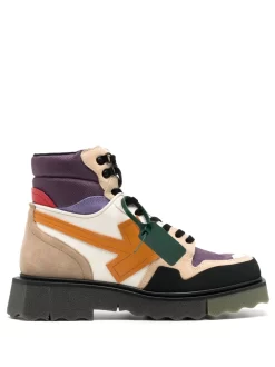 Men Off-White Hiking Sponge Sneaker Boots