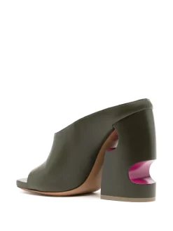 Women Off-White Pop Meteor 120mm Leather Mules -Off-White 20172752 50112016 1000