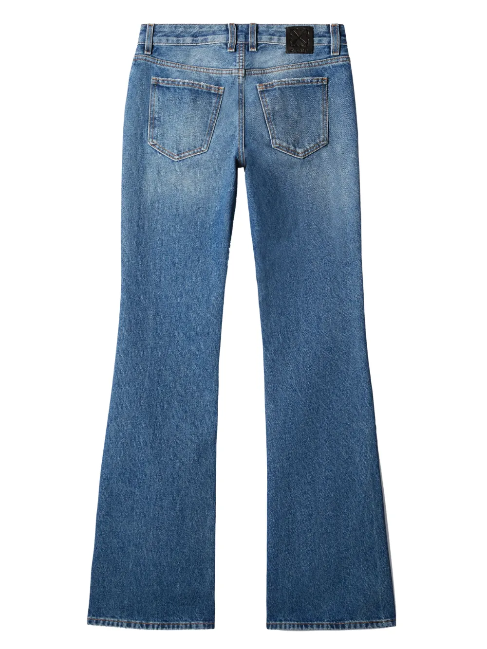 Women Off-White Cotton Flared Jeans 2 Women Off-White Cotton Flared Jeans - Image 2