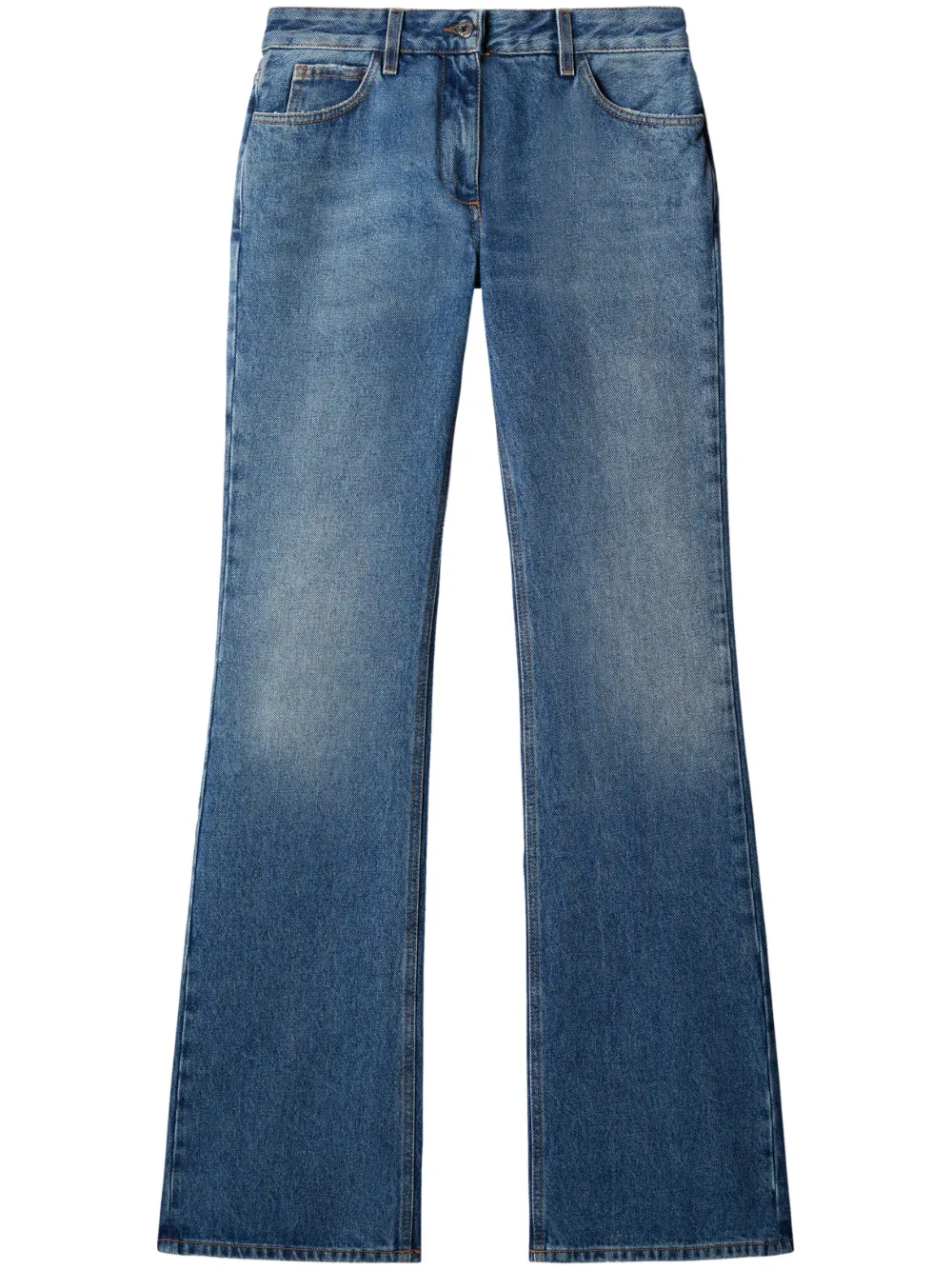 Women Off-White Cotton Flared Jeans 1 Women Off-White Cotton Flared Jeans